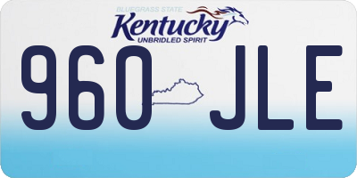 KY license plate 960JLE