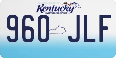 KY license plate 960JLF