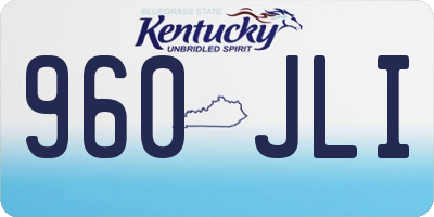 KY license plate 960JLI
