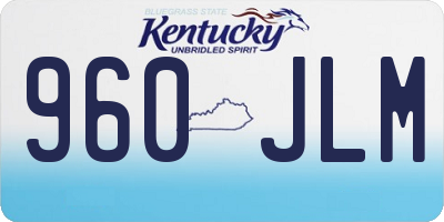 KY license plate 960JLM