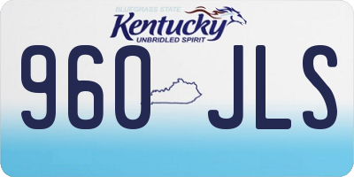 KY license plate 960JLS