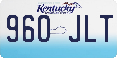KY license plate 960JLT