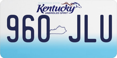 KY license plate 960JLU