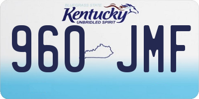 KY license plate 960JMF