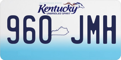 KY license plate 960JMH