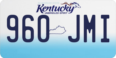 KY license plate 960JMI