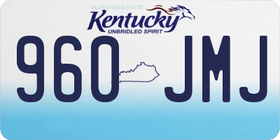 KY license plate 960JMJ