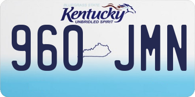 KY license plate 960JMN