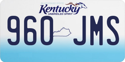 KY license plate 960JMS