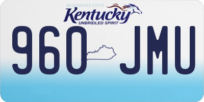 KY license plate 960JMU
