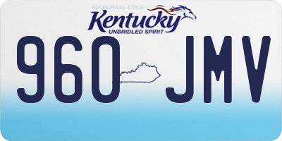 KY license plate 960JMV