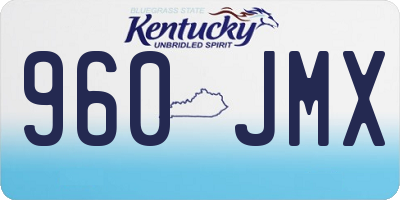 KY license plate 960JMX