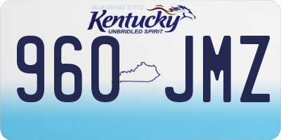 KY license plate 960JMZ