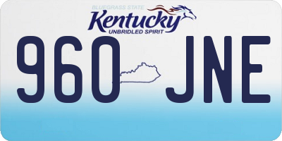 KY license plate 960JNE