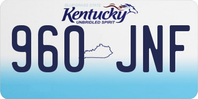 KY license plate 960JNF