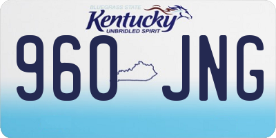 KY license plate 960JNG