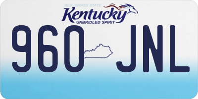 KY license plate 960JNL