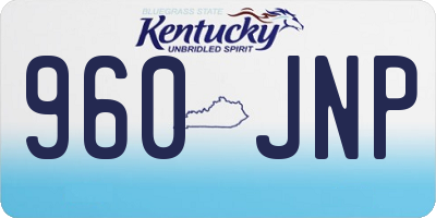 KY license plate 960JNP