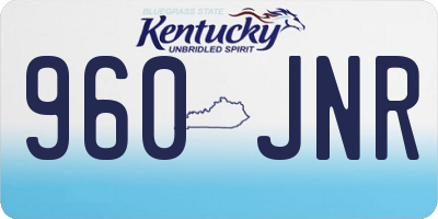 KY license plate 960JNR