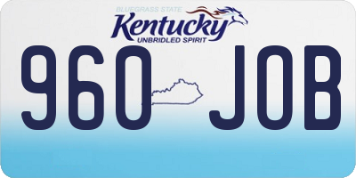KY license plate 960JOB