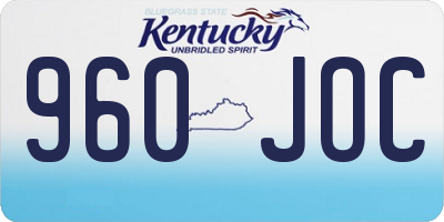 KY license plate 960JOC