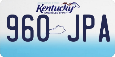 KY license plate 960JPA
