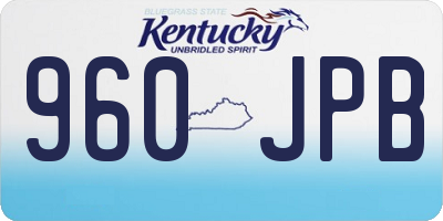 KY license plate 960JPB