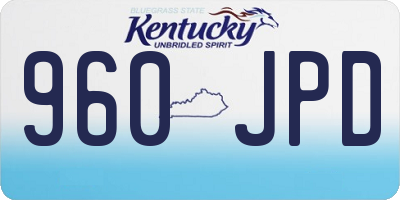 KY license plate 960JPD