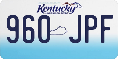 KY license plate 960JPF