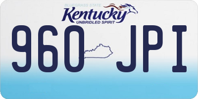 KY license plate 960JPI