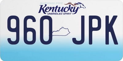 KY license plate 960JPK