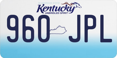 KY license plate 960JPL