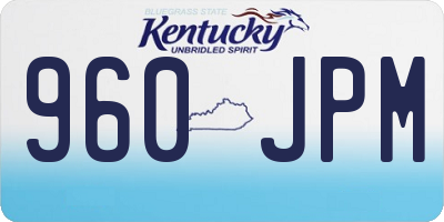 KY license plate 960JPM