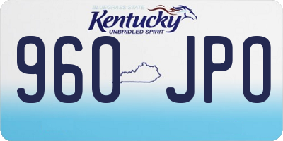 KY license plate 960JPO
