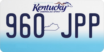 KY license plate 960JPP
