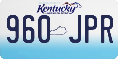 KY license plate 960JPR