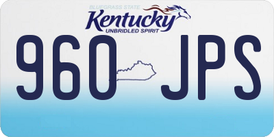 KY license plate 960JPS