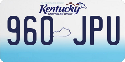 KY license plate 960JPU