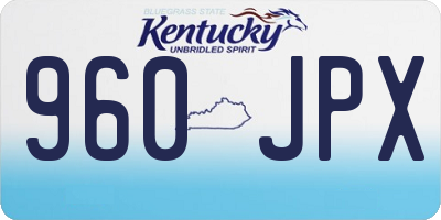 KY license plate 960JPX