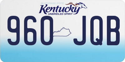 KY license plate 960JQB