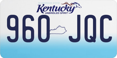 KY license plate 960JQC