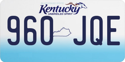 KY license plate 960JQE