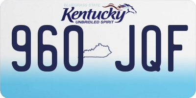 KY license plate 960JQF