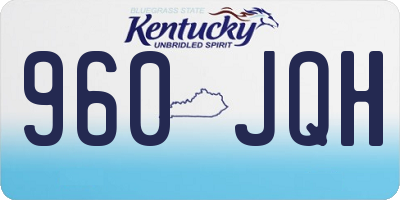 KY license plate 960JQH