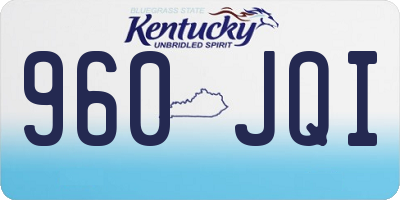 KY license plate 960JQI