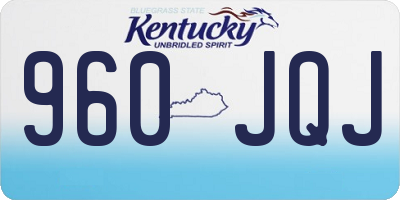 KY license plate 960JQJ