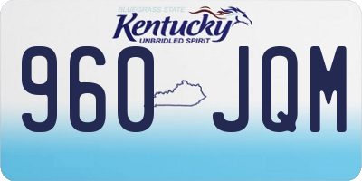 KY license plate 960JQM