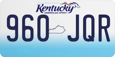 KY license plate 960JQR
