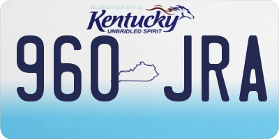 KY license plate 960JRA