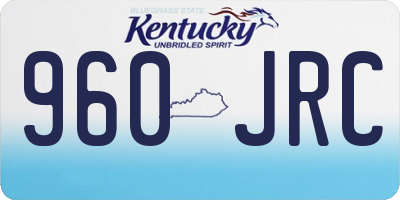 KY license plate 960JRC